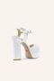 Beige Satin Brice Platform Heeled Shoes - 4