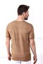 Camel Crew Neck 100% Cotton Men's Knitwear T-shirt - 5