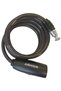 Self Coilik Bicycle Lock with Vinyl Coated Knitted Steel Key Black (120cm-8mm) - 2