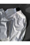Oversize Linen White Shirt Gray Trousers Set - 4