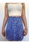 BLUE FLOWER PATTERNED SUMMER SHORTS SKIRT - 5