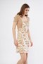 Women's Camel Gabardine Salopet Strap Mini Dress Mink 700-3568185 - 7