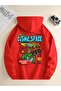 Unisex Cosmic Space Printed Oversized Winter 3-Thread 100% Cotton Hooded Sweatshirt Hoodie