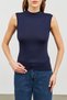 Women's Navy Blue Zero Sleeve Blouse - 5