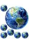 World 7 Pieces Round Edible Cake Decoration Cookie Cupcake Sugar Batter Paper Print - 3