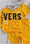 2-Piece Toddler Sweatpants Set with Yellow Vers Written Hooded - 2