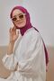 Bürümcük Cherry Color Shawl (Lightweight Structure That Does Not Need Ironing, Special Texture That Allows Air to Pass Through, Large Size, Thin and Delicate) - 2