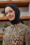 شال أسود ملفوف - خفيف الوزن وواسع الحجم، ملمس خاص لا يريد الكي والتنفس