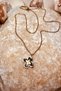 Steel Chain Necklace Black Clover Design Gold Gold Color Women's 316L Stainless