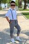 Cotton Shirt, Lycra Gabardine Trousers, Bow Tie Included - Boy's Suit - 3
