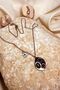 Steel Green Navy Red Stone Silver Silver Color Stainless Women's Chain Necklace - 3