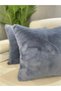 Plush Rabbit Rabbit Throw Pillow Cover Square - Light Gray - 3
