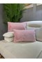 Plush Rabbit Rabbit Throw Pillow Case Rectangular -pink - 3