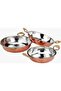 3-Piece Copper Pan Thick Heavy Pan Set 1.6 Kg - 4