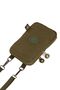 Women's Khaki Crinkle Water Resistant Mini Shoulder and Waist Bag with Phone Compartment (BOY:19 EN:12CM) - 3