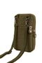 Women's Khaki Crinkle Water Resistant Mini Shoulder and Waist Bag with Phone Compartment (BOY:19 EN:12CM) - 5