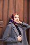 Textured Ethnic Scarf Fuchsia Black - 2