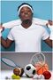 Men's Sports Hair Band Athlete Headband Headband Tennis Gym Sweatband Sports Fitness Hair Bands White - 4