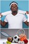 2-Pack Men's Sports Hairband Athlete Headband Headband Sweatband Tennis Fitness Hairbands Set of 2 White - 4
