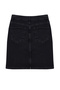 Siyah Yüksek Bel Mini Comfort/Esnek Denim Etek TWOSS20ET0241 - 7