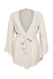 Ekru Kolu Fırfırlı Volanlı Viskon Plaj Giyim Dokuma Büyük Beden Kimono&Kaftan TBBSS23DE00001 - 6