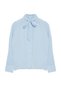 Blue Woven Shirt with Closed Collar and Ruffle Detail - TWOAW25GO00019 - 5