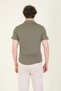 Men's Shirt Collar Collar Cotton Jersey , Khaki - 6