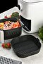 Square Silicone Baking Mold Air Fryer Mold Airfryer Accessory Compatible with All Fryers Black - 3