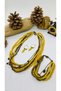 Handmade Design Wooden Bead Women's Necklace Bracelet Earrings Set