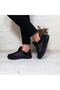 Bestof 074 Black-Black Sneaker Flat Sole Lightweight Comfortable Sports Couple Shoes - 5