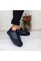 Bestof 074 Black-Black Sneaker Flat Sole Lightweight Comfortable Sports Couple Shoes - 4