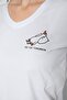 White duck Print Detailed Short Sleeve 100% Cotton T Shirt