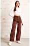 Brown Hotan Palazzo Jeans High Waist - 5