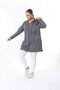 Women's Plus Size 2-Strap Zipper Hooded Cardigan