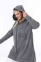 Women's Plus Size 2-Strap Zipper Hooded Cardigan - 5