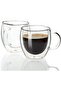 Double Glass Double Walled Glass Mug 250 ml Home Office Cup Heat Insulated Glass Cup with Handle - 4