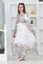 Cotton Lined Long Chiffon Hijab Dress for Young Girl - 5