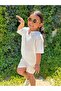 Beige Girl Boy Baby Child Muslin Bottom Top Set - 4