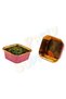 Pink Gold Square Muffin, Cake, Dessert and Ashura Bowl 16 Pieces 8.5x8.5 cm - 3