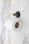 Gold Black Round Towel Holder Set of 2 Open Toilet Roll Holder WC Roll Holder - 3