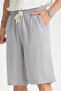 Men's baggy fit relaxed cut 100% cotton soft textured shorts capri - 4