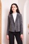 Women's Anthracite Self Textured Soft Seasonal Black Cardigan - Jacket2975230 - 2