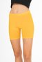 Super Quality Mustard Combed Cotton 100% Cotton Lycra Above Knee Shorts Biker Leggings High Waist - 4