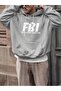 Unisex FBI Printed Hooded Oversized Sweatshirt Hoodie