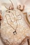 Steel Chain Necklace Black Clover Design Gold Gold Color Women's 316L Stainless - 6
