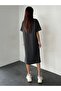 Women's Minimalist Printed T-Shirt Crew Neck Dress/Tunic - 2