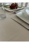 Cream Colored Dartless and Non-Slip Living Room Table Cloth - 7