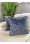 Plush Rabbit Rabbit Throw Pillow Cover Square - Light Gray - 2