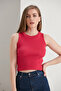 Women's Halter Neck Corded Fabric Cropped Blouse - 4