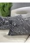 Silver Leaf Plush Rabbit Rabbit Throw Pillow Cover - Anthracite - 3